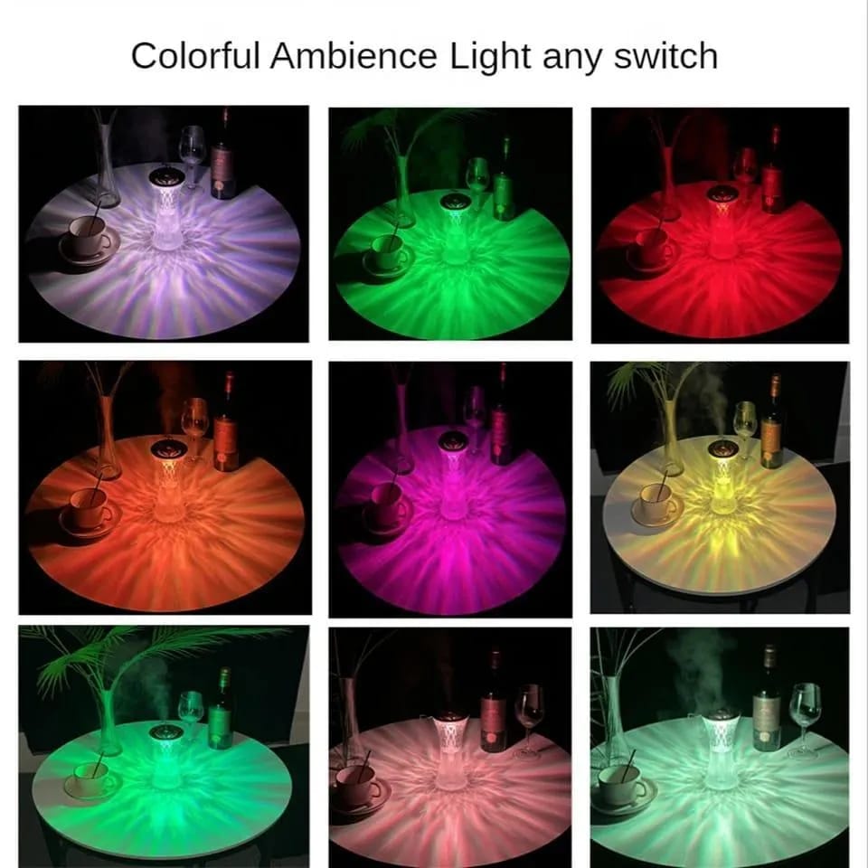 Crystal Led Humidifier With 7 Color Night Light