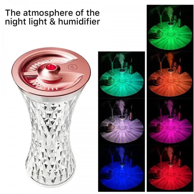 Crystal Led Humidifier With 7 Color Night Light