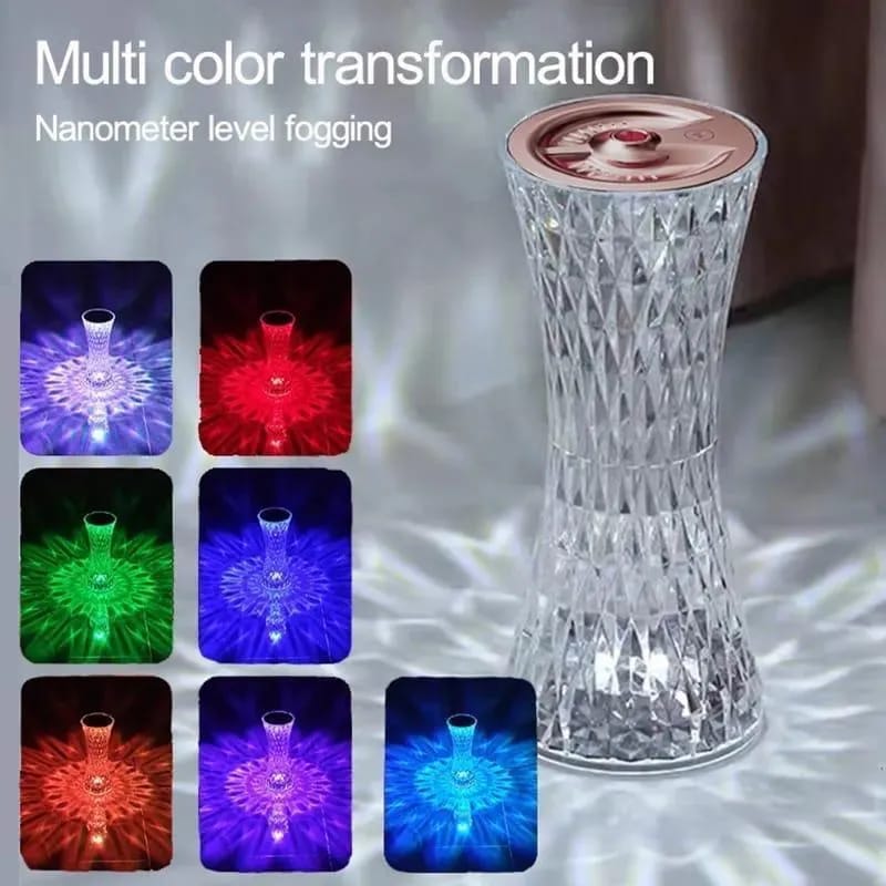 Crystal Led Humidifier With 7 Color Night Light